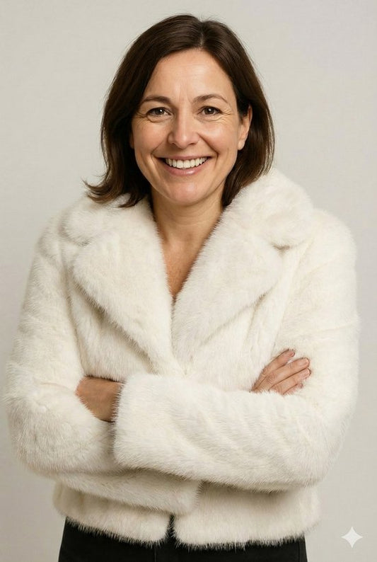 Faux Fur Dames Jas Bruin