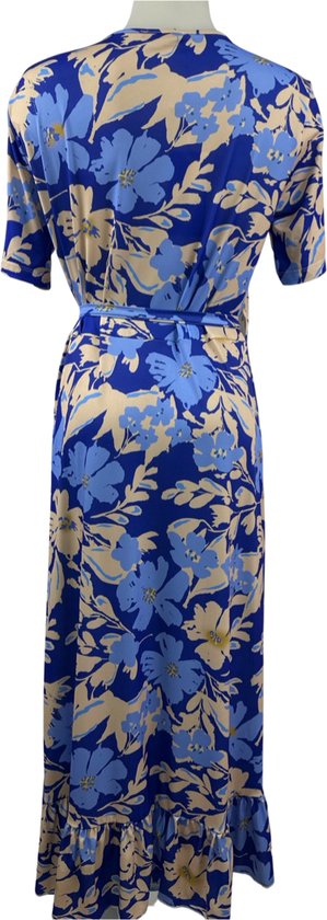 Blauwe Creme Jurk