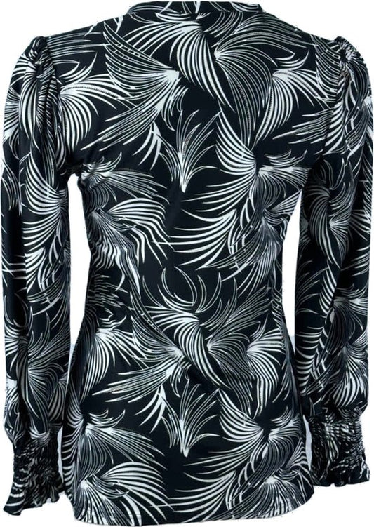 Royal Style Zwart/Witte Blouse