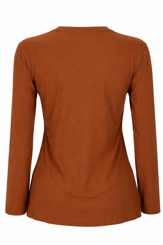 Cognac Travel Blouse
