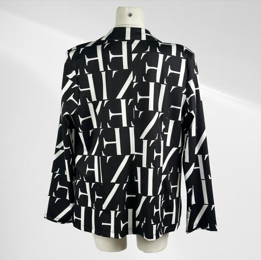 Zwart Travelstof Blazer Plus Size