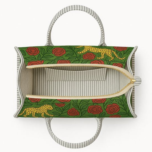 Groene Tote Rozenprint