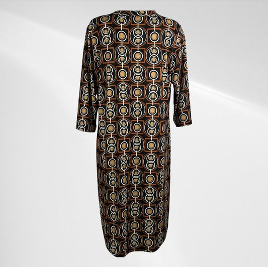 Soepelvallende Travelstof Jurk Plus Size