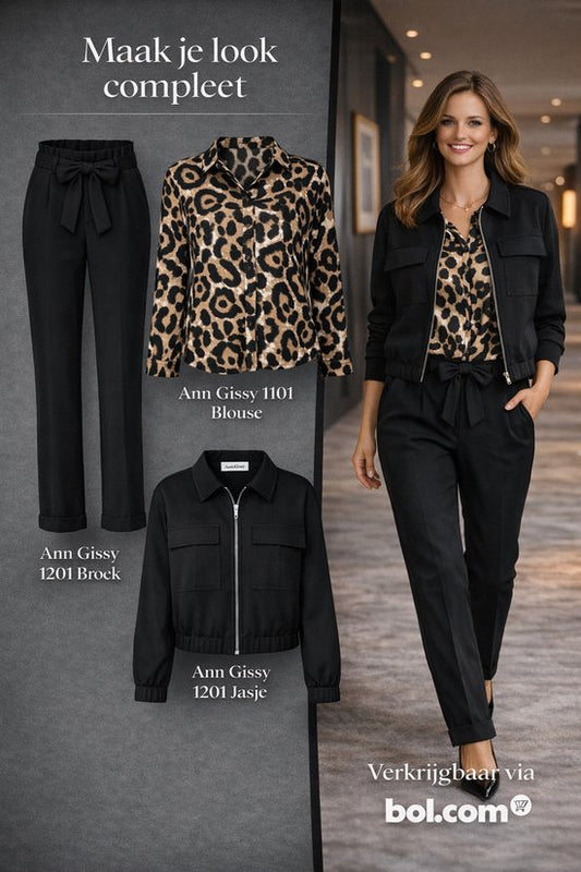 Verfijnd Damesjasje Zwart