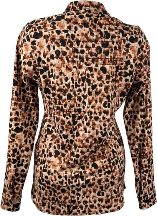 Dierenprint Blouse Oranje/Bruin