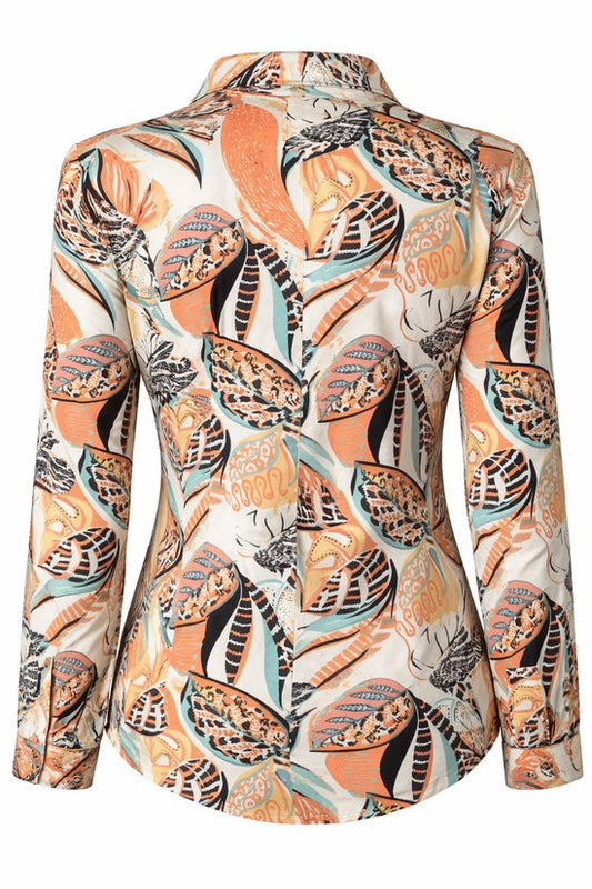 Oranje Jungleprint Blouse