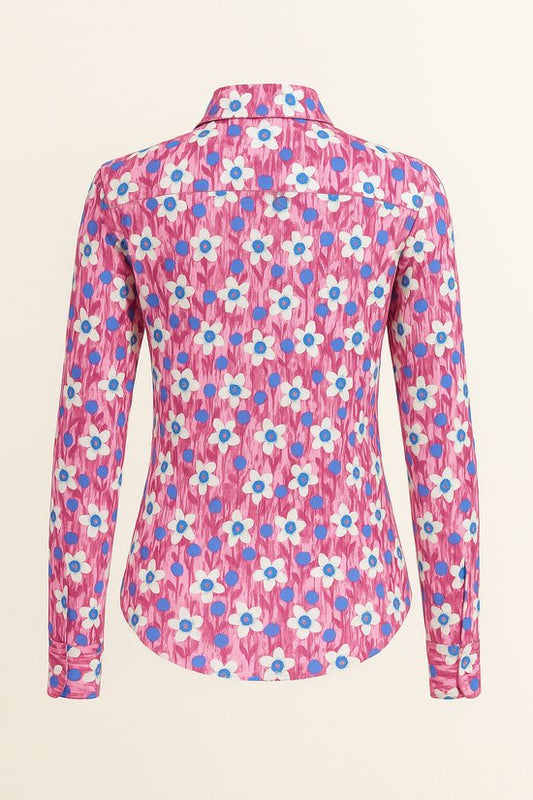 Rode Bloemenprint Blouse