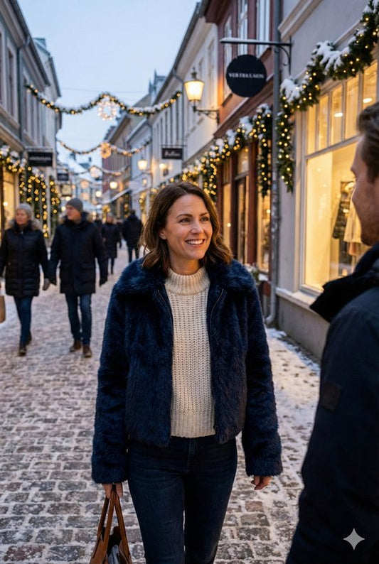 Faux Fur Dames Jas Zwart