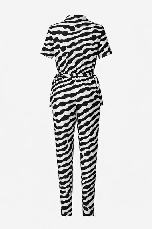 Retro Jumpsuit Zwartwit