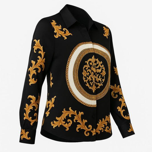 Baroque Blouse Zwart