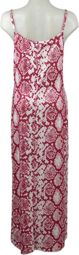 Roze-Witte Lange Jurk