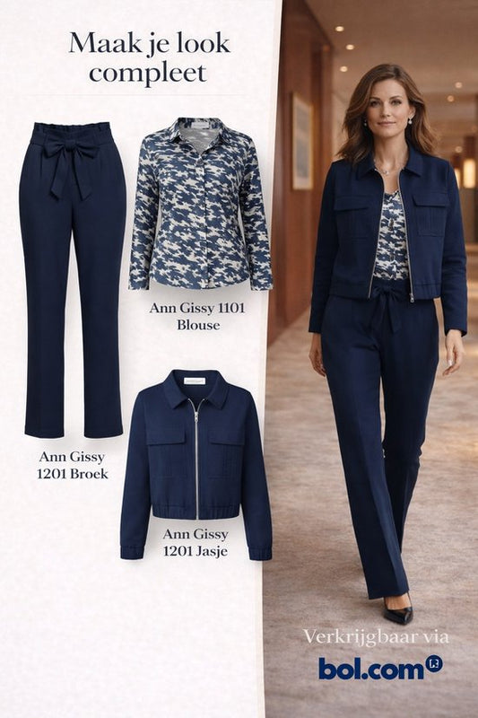 Verfijnd Damesjasje Marine