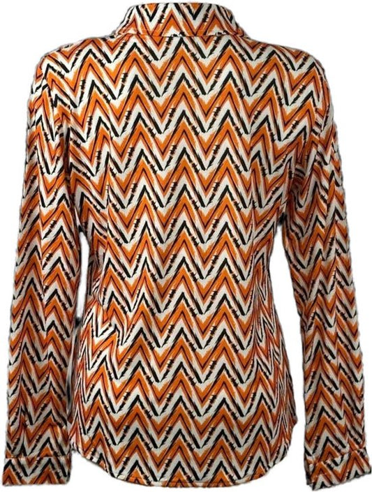 Travelstof Blouse Oranje/Zwart