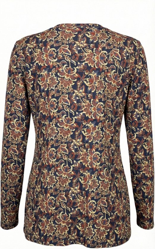 Angelle Milan – Bluse aus Reisestoff – Mehrfarbige Bluse – Atmungsaktiv – Knitterfrei – Nachhaltige Bluse