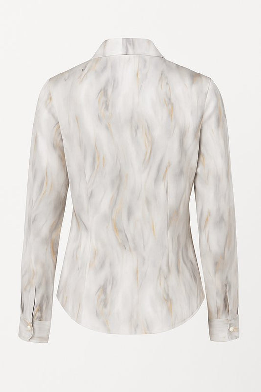Blouse met Marmer Tie-Dye Print