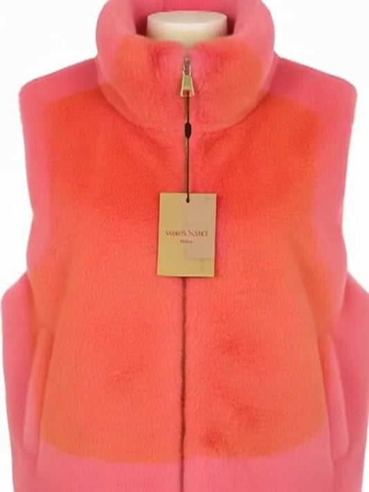 Premium Faux Fur Bodywarmer Zeeblauw