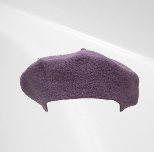 Baret Paars Wol