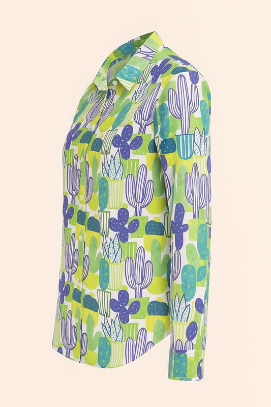 Creme Botanic Printblouse