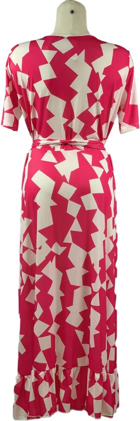 Lange Travelstof Jurk Roze Kartels