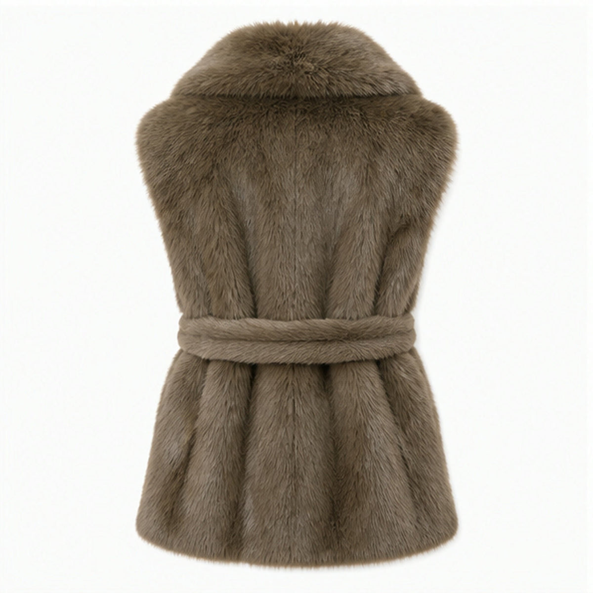 Faux Fur Gilet met Ceintuur - One Size
