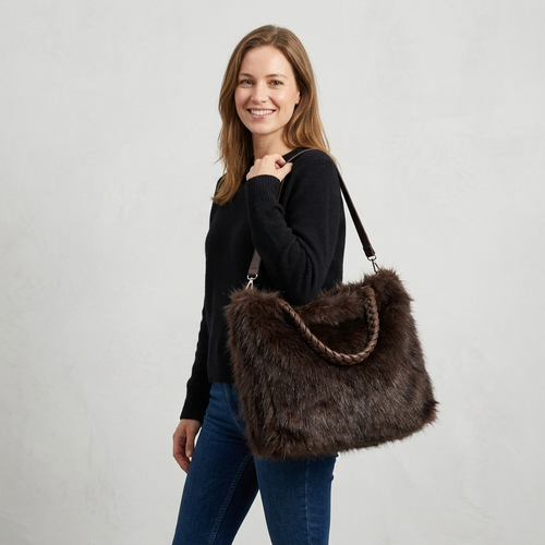 Faux Fur Shaggy Shopper – Model 9201