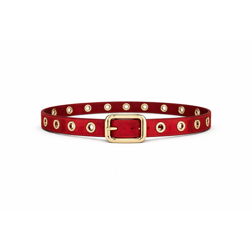 HS Riem - In 10+ Kleuren - One Size (Lange Riem) - Echt Leder - Rood