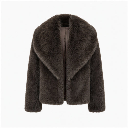 Korte Faux Fur Jas - Lange Mouwen - One Size