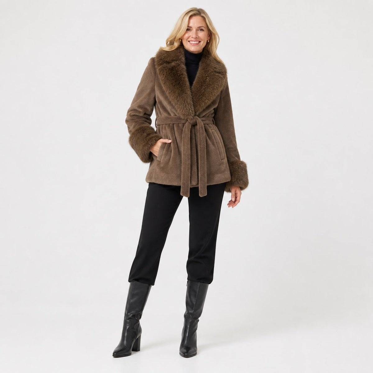 Faux Fur Jas - One Size