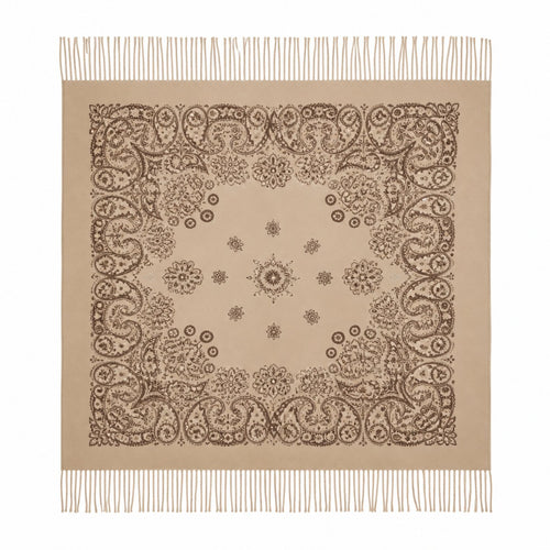 Vierkante Paisley Sjaal met Franjes - 105x105 cm