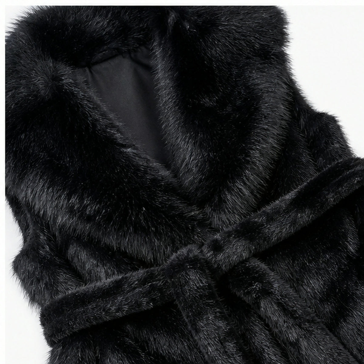 Faux Fur Gilet met Ceintuur - One Size