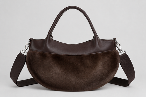 Faux Fur Crescent Tas