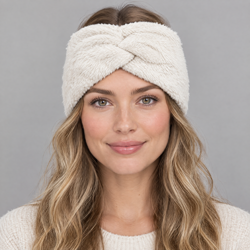 Brede Faux Fur Hoofdband met Twist-knoop, foto 4