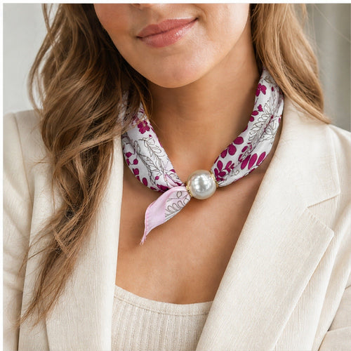 Parelsjaal met Bloemen- of Streepprint