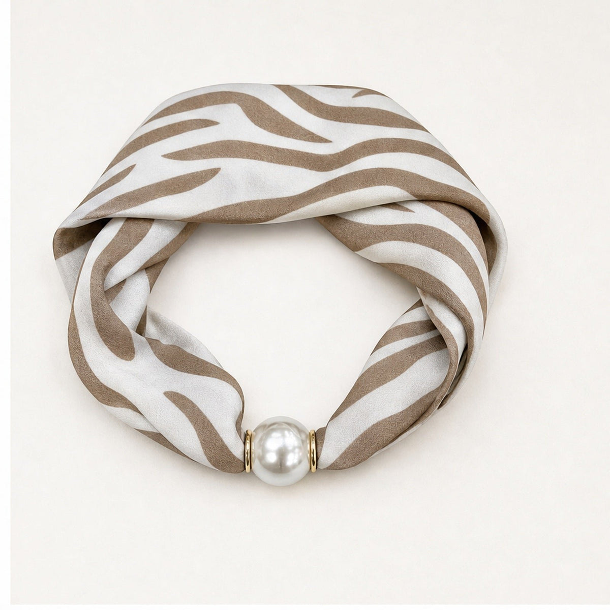 Parelsjaal met Zebraprint