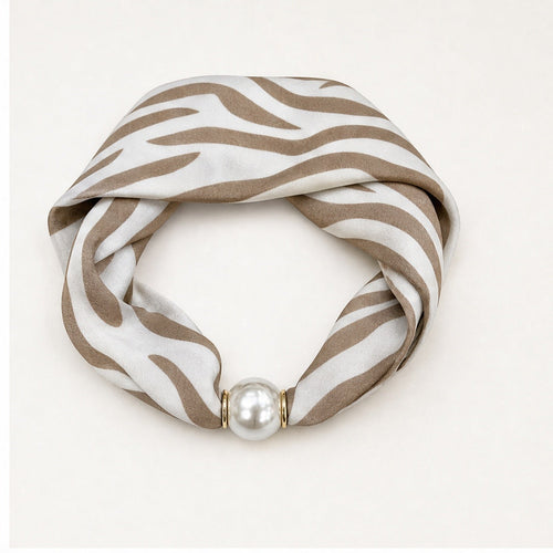 Parelsjaal met Zebraprint