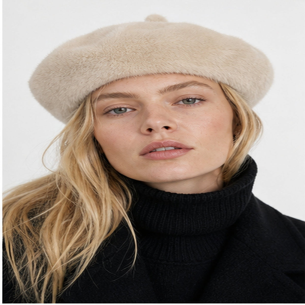 Faux Fur Baret - One Size
