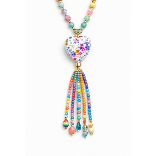 HS Lange Ketting - In 5+ Kleuren - Hartje - Rainbow