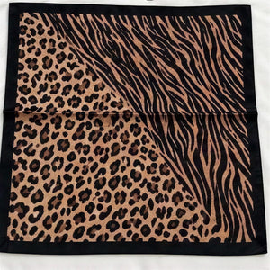 Satijnen Sjaal 70x70 - Luipaard/Zebra