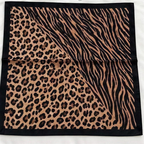 Satijnen Sjaal 70x70 - Luipaard/Zebra