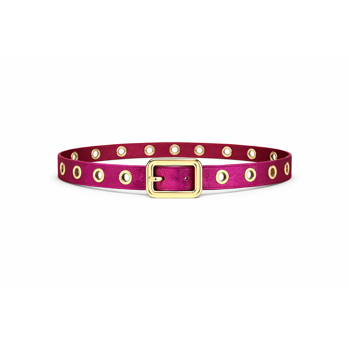 HS Riem - In 10+ Kleuren - One Size (Lange Riem) - Echt Leder - Fuchsia