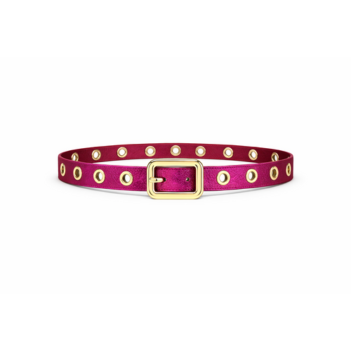 HS Riem - In 10+ Kleuren - One Size (Lange Riem) - Echt Leder - Fuchsia