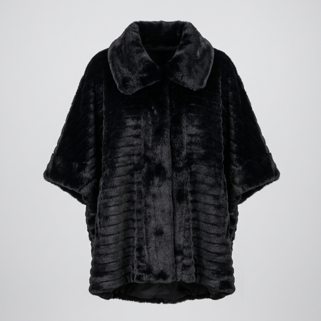 Faux Fur Poncho – Model 41091