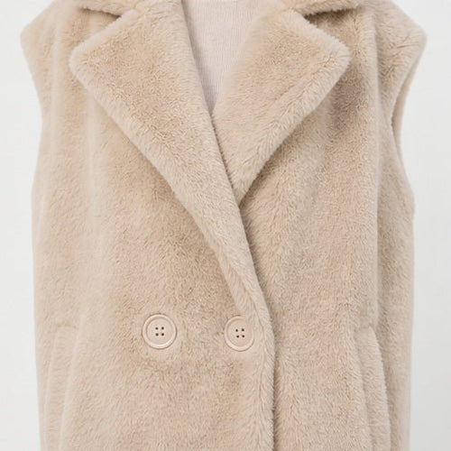 Lange Faux Fur Bodywarmer - One Size