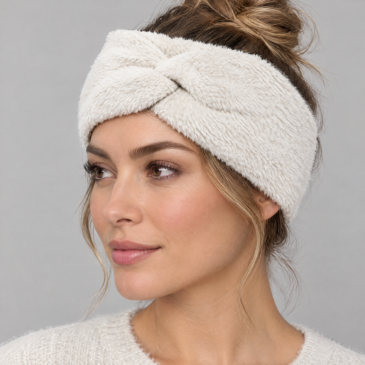 Brede Faux Fur Hoofdband met Twist-knoop, foto 5