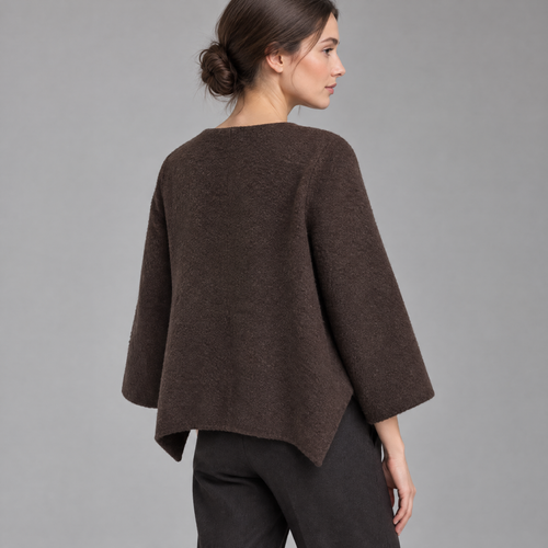 Bouclé Vestjasje met Grote Beklede Knopen, foto 2
