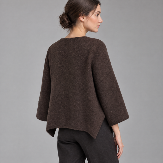 Bouclé Vestjasje met Grote Beklede Knopen, foto 2