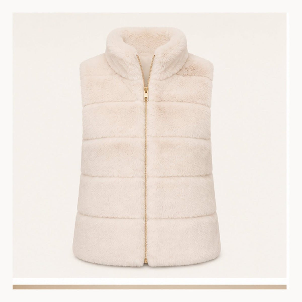 Faux Fur Bodywarmer met Hoge Kraag – One Size