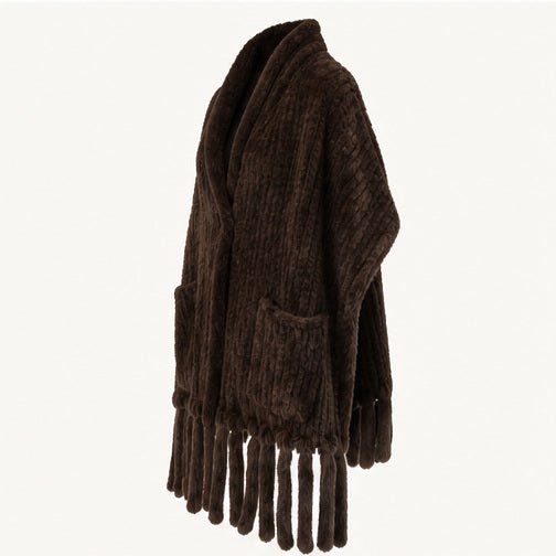 Faux Fur Poncho Sjaal