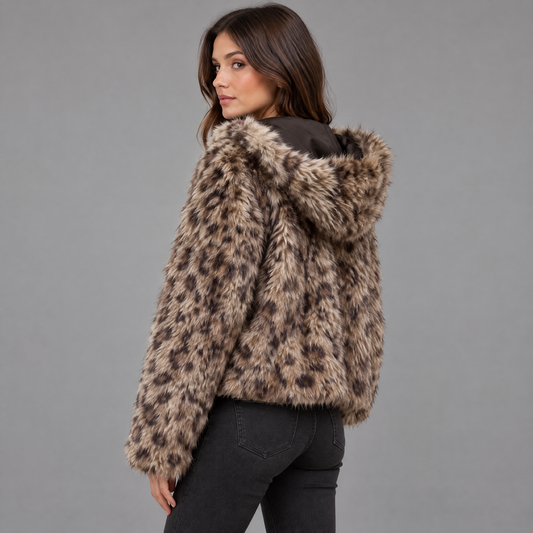 Reversible Faux Fur Jas met Luipaardprint, foto 2