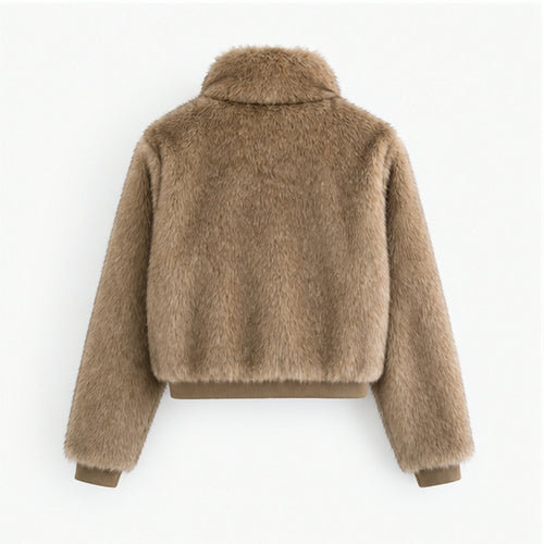 Faux Fur Bomberjas met Elastische Band - One Size